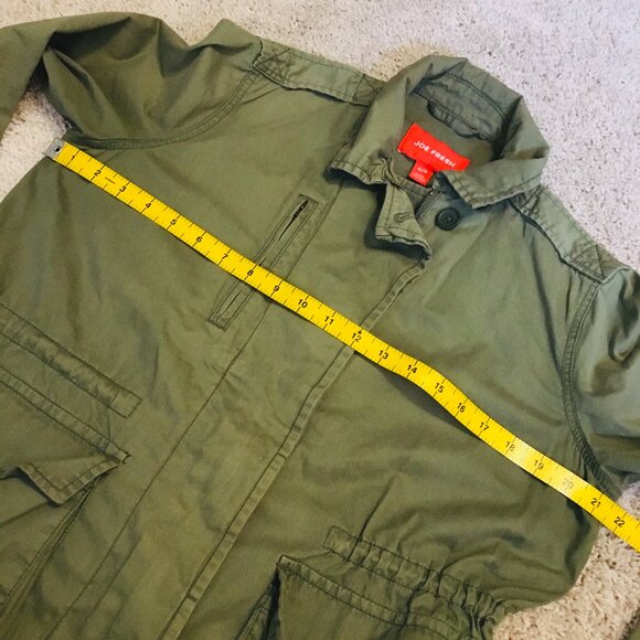 Army Green Cotton Military Utility Jacket - Picture 13 of 16